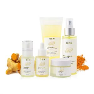 Organic Vegan Turmeric Toner Sets Private label skincare Anti Acne Serum Oil Whitening Turmeric Skin Care Set
